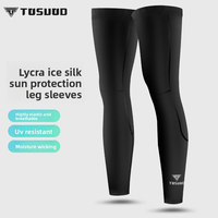 TOSUOD été doux respirant glace soie Protection solaire manches genouillères pour hommes femmes cyclisme basket-ball course en plein air
