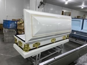 20 Máy đo màu trắng kết thúc kim loại quan tài với hạnh nhân Crepe nội thất - Product Image 3