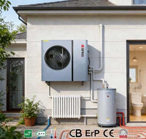 Pompe à chaleur air-eau monobloc intelligente 10,8 kW R32/R410A, onduleur DC, contrôle WiFi/application, certifiée A+++, CE, pour usage domestique et hôtelier - Product Image 1