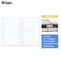 Pages de classeur à feuilles mobiles Kaplo A6 transparentes en PP, à poche simple/double, inserts intérieurs étanches et anti-poussière pour cartes à collectionner