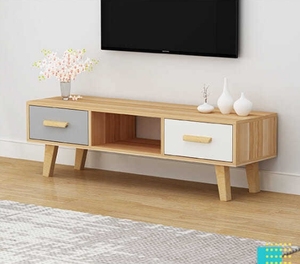Soporte de <span class=keywords><strong>TV</strong></span> de lujo nórdico Simple <span class=keywords><strong>y</strong></span> moderno, tamaño pequeño para casa de alquiler estrecha, combinación de luz para sala de estar, gabinete lateral para almacenamiento - Product Image 2