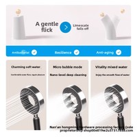 Ensemble de douche mural cascade moderne noir mat extra-large avec éclairage LED et pommeau de douche pressurisé