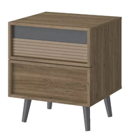 Buffet de rangement moderne en MDF grande capacité, 2 tiroirs, 2 portes, structure KD, pour entrée, bar, salle à manger, hôtel, salon, salle de sport