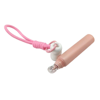 Tube de rouge à lèvres vide en PE de luxe, tube de gloss à lèvres compressible, conteneur de gloss à lèvres avec applicateur et porte-clés