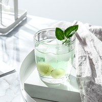 Gobelet en verre sodocalcique à parois épaisses pressé à la machine, 295 ml, multicolore, résistant au lave-vaisselle, réutilisable pour les boissons domestiques
