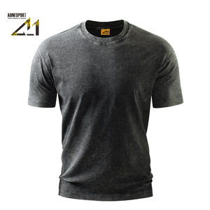 T-shirt Streetwear Vintage Coupe Classique 100% Coton Manches Courtes Uni Décontracté Design Basique - Épaules Tombantes Col Rond - Product Image 5