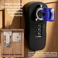 Serrure à combinaison pour tiroir à plateau tournant pour bureaux, armoires mobiles, classeurs ; Serrure de meuble mécanique à trois chiffres en zinc