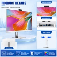 PC Todo en Uno LCD de 27 Pulgadas con Logotipo Personalizado al por Mayor, Intel Core I5, IPS FHD, SSD, para Negocios y Hogar, OEM de Fábrica, Blanco