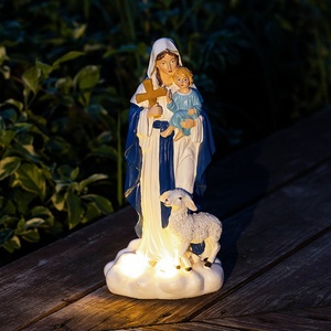 Ornamen perawan <span class=keywords><strong>Mary</strong></span> Yesus <span class=keywords><strong>Resin</strong></span> gaya Eropa ramah lingkungan buatan tangan natal rumah dekorasi lintas batas adegan hadiah - Product Image 3