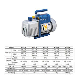 <span class=keywords><strong>Pompe</strong></span> à <span class=keywords><strong>vide</strong></span> monocellulaire haute et basse pression <span class=keywords><strong>BECKER</strong></span> VE115N avec moteur AC, outils CVC pour équipements de réfrigération, personnalisable OEM - Product Image 6