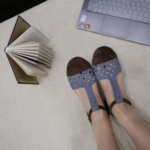 Sandales tissées à la main respirantes pour femmes, idéales pour le printemps et l'été, sandales décontractées à semelle souple de style romain - Product Image 4