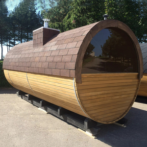 Üretici yeni tasarım kırmızı sedir varil açık Sauna evi - Product Image 3