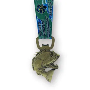 20 Years Factory Custom Zinc Alloy 3D Antique Bronze plated Metal sport marathon Medal with ribbon hermesrunning