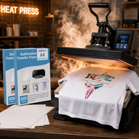 Papier de sublimation A4 en gros, 500 feuilles, 100 g/m², sans bavures, papier de transfert pour presse à chaud