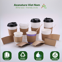 Support de gobelets en papier kraft recyclable de qualité supérieure, personnalisable avec logo, en carton ondulé, anti-déversement, compostable – Fournisseur Vietnamien