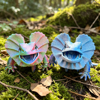 Jouet de lézard à queue frisée articulé imprimé en 3D, jouet de reptile à articulations mobiles, ornement créatif artisanal original, cadeau