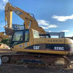 Cat penggali hidrolik bekas 320C dengan pompa bagus 20 ton cat ulat perayap bekas kualitas tinggi kucing traktor bekas 320C