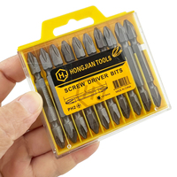 Jeu de 10 embouts de tournevis Phillips à double extrémité Ph2, embouts de perçage magnétiques en acier de 65 mm pour visseuse à percussion et tournevis électrique
