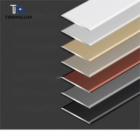 Bande de finition plate moderne en aluminium pour la protection des murs, des sols, des carreaux et des plinthes