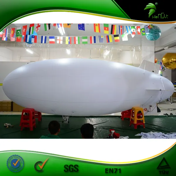 6M एलईडी inflatable आर सी ब्लींप, हवाई पोत, zeppline के लिए बिक्री, आर सी हीलियम हवाई पोत