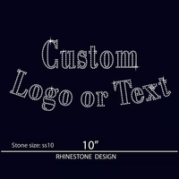 Fer sur Designer Logo Strass Modèle Impression par transfert de chaleur Marque Glitter Bling Vinyle Strass Transfert de chaleur