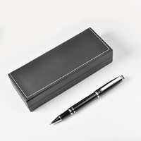 Ensemble cadeau de papeterie de haute qualité Stylo gel en métal noir avec boîte Ensemble cadeau de stylo à bille promotionnel pour entreprise