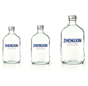 Flacon en verre plat personnalisé avec logo imprimé, 50 ml, 100 ml, 200 ml, 250 ml, pour l'étiquetage privé <span class=keywords><strong>de</strong></span> brandy, <span class=keywords><strong>de</strong></span> tequila et <span class=keywords><strong>de</strong></span> liqueurs - Product Image 3