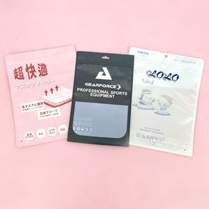 Bolsas de Embalaje Personalizadas con Sellado de Tres Lados, Transparentes, Blancas, con Impresión Digital, Reutilizables, para Calcetines, Mascarillas de Protección Solar, Mangas Protectoras para Brazos - Product Image 3