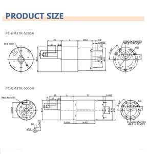 Nhà Máy Bán buôn 37-520 15-25V DC kim loại động cơ bánh răng mini động cơ hoành lưu thông cho rèm điện - Product Image 4
