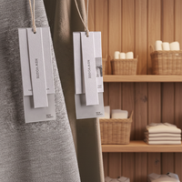 Étiquettes de marque en papier écologiques pour sacs, sous-vêtements, vêtements - Étiquettes personnalisées avec logo, finition estampée à chaud, formes personnalisées, options multicolores