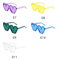 Nouvelles lunettes de soleil coeur coeur avec grand cadre
