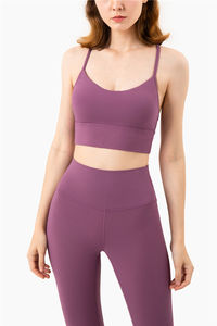 2024 vêtements <span class=keywords><strong>de</strong></span> <span class=keywords><strong>sport</strong></span> dames Y dos Push up soutien-gorge <span class=keywords><strong>de</strong></span> <span class=keywords><strong>sport</strong></span> taille haute pas <span class=keywords><strong>de</strong></span> ligne T Leggings 2 pièces ensemble femmes Yoga ensemble - Product Image 2