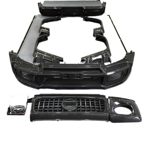 Kit carrosserie pour G-wagon G500 <span class=keywords><strong>G63</strong></span> W464 au style G900 <span class=keywords><strong>Brabus</strong></span> : Lèvre de pare-chocs en fibre de carbone sèche et calandre de classe G - Product Image 1
