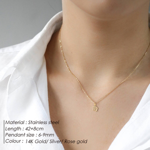 Collar de Constelación con Cadena de Caja eManco, 12 Horóscopos, Joyería Clásica de Acero Inoxidable para Compromiso, Accesorios Unisex DIY, 48 Horas - Product Image 5