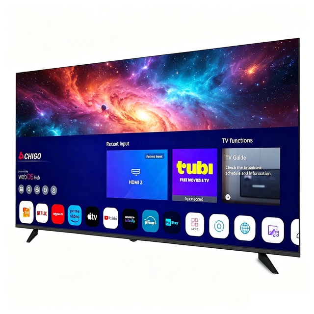 Manufacturer China 4K 8K Google FHD Flat Screen Big Size LED Sizes 30 32 40 43 45 55 65 75 98 Inches QLED LCD Smart TV