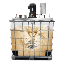 Agitateur horizontal pour conteneur IBC de 1000 L pour produits chimiques, dispersion à haute vitesse, contrôle de vitesse à fréquence variable
