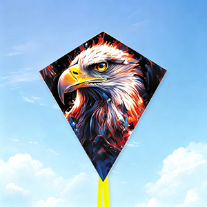 <span class=keywords><strong>Cometa</strong></span> de Diamante con Diseño de Animales de Dibujos Animados y Logotipo Personalizado, Patrón de Búho, Tiburón, León, Águila, Juguete Infantil para Exteriores, Compatible con Impresión Personalizada y Lotes Mixtos - Product Image 6