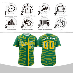 <span class=keywords><strong>Maglia</strong></span> da Baseball a Righe Zebrate di Alta Qualità per Ordini di Squadra - Product Image 6