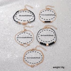 <span class=keywords><strong>Orologio</strong></span> di Lusso al Quarzo da Donna Nuovo Stile con <span class=keywords><strong>Bracciale</strong></span> in <span class=keywords><strong>Pelle</strong></span> con Perline Set da 6 Pezzi Quadrante in Vetro da 32 mm Lancetta Cassa in Lega da 16 mm Scatola per Commercio Estero - Product Image 3