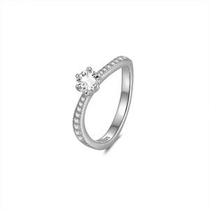 Anillo de Plata de Ley S925 con Moissanita y Seis Garras Laterales Clásico 2026, Regalo de Aniversario o Propuesta, Anillo Delgado y Versátil - Product Image 2