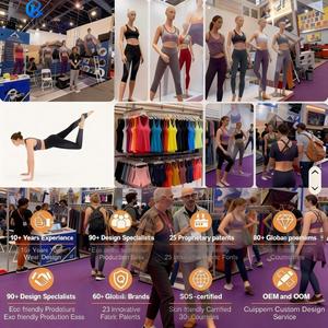 Completo da Yoga in Stile Europeo-Americano, Tinta Unita, Spazzolato, Traspirante e Leggero - Product Image 4