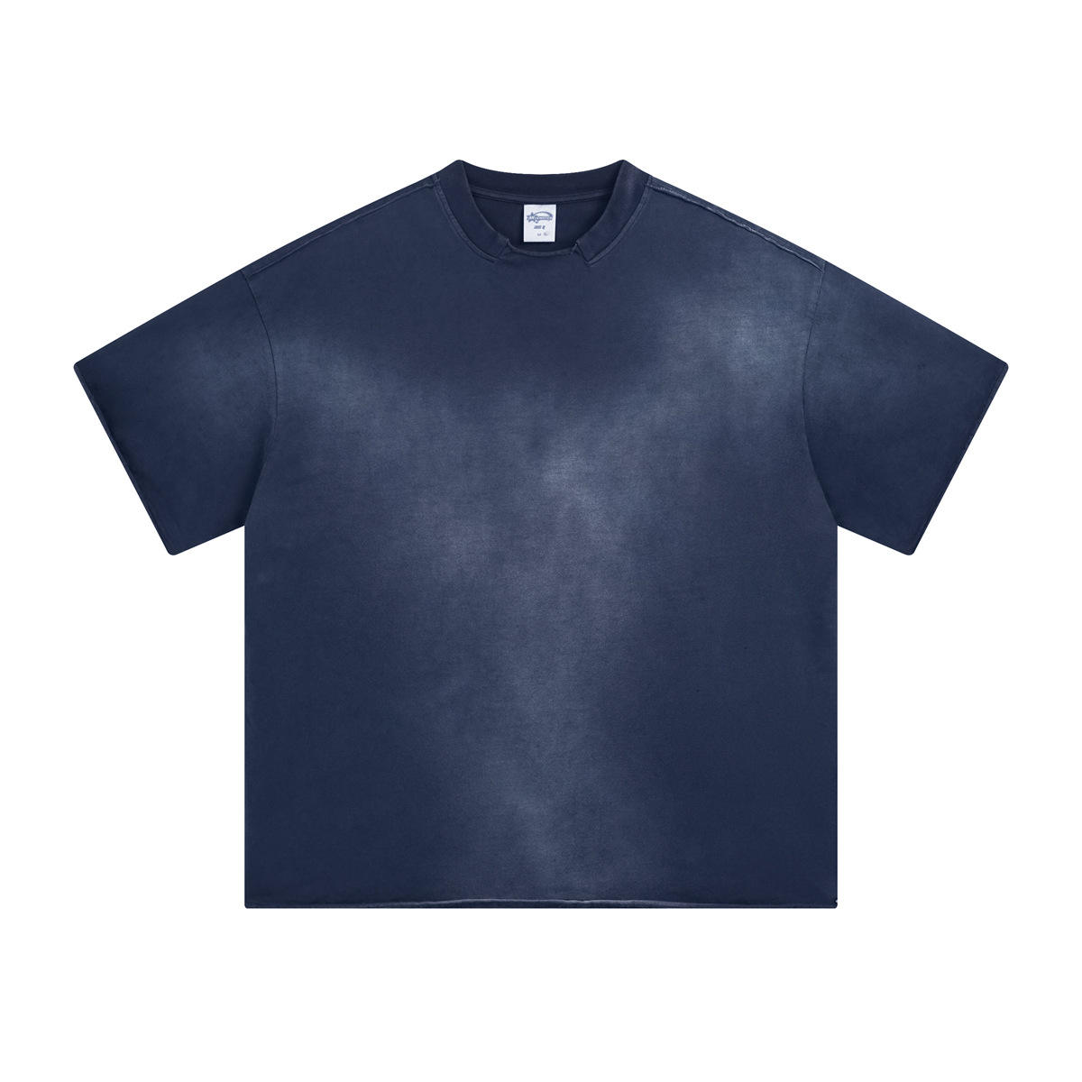 Short sleeve - spray dyed navy blue