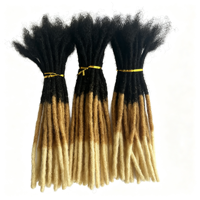 Extensions de dreadlocks en cheveux humains vierges 100% de qualité supérieure, dreadlocks afro crépus faits à la main, couleur ombrée, texture douce et naturelle