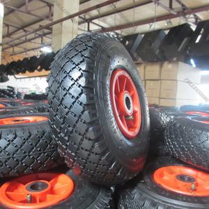 <span class=keywords><strong>Roue</strong></span> en caoutchouc 3.00-4 (260x85) avec un diamètre de moyeu de 20mm pour chariot à main vers l'Europe Italie Grèce France - Product Image 4