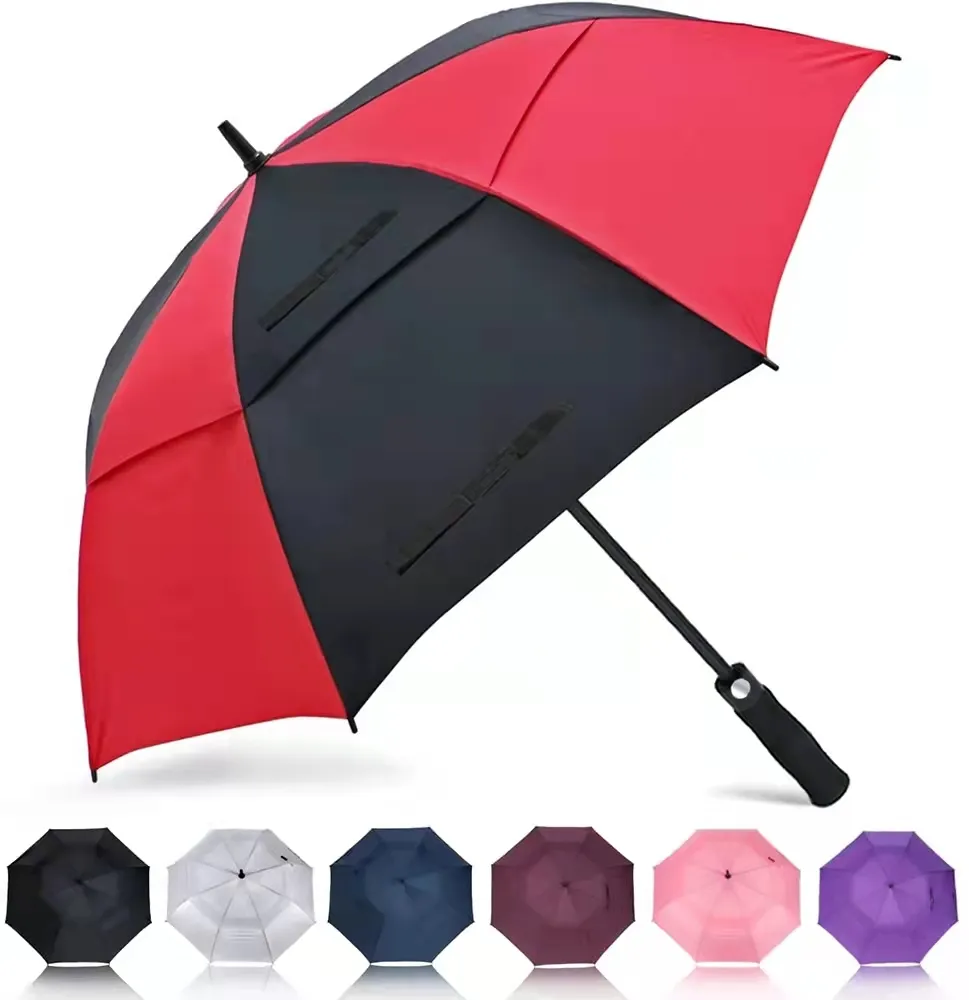 Ombrello da Golf 58/62/68 pollici, grandi ombrelli antivento ombrello da pioggia Oversize aperto automatico con doppio baldacchino per uomo-ventilato