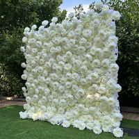 Mur de fleurs tropicales artificielles, panneau floral de hibiscus à feuilles artificielles pour la décoration de fêtes sur la plage, de centres de villégiature, d'hôtels et de photographie