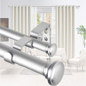 Lot de 25 tringles à <span class=keywords><strong>rideaux</strong></span> doubles réglables en PVC de 28mm Ensembles de tringles à <span class=keywords><strong>rideaux</strong></span> de 2/<span class=keywords><strong>3</strong></span>/4 mètres - Product Image 1