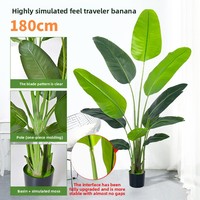 Plante artificielle en feuille de palmier Areca, simulation de feuille de bananier, en plastique, 0,9-2 m, en pot, pour intérieur/extérieur, décoration de la maison et des mariages
