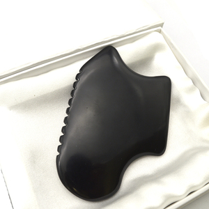 Forme personalizzate Logo portatile dimagrante massaggiatore nero naturale pietra Guasha strumento di energia <span class=keywords><strong>per</strong></span> <span class=keywords><strong>viso</strong></span> e corpo - Product Image 3
