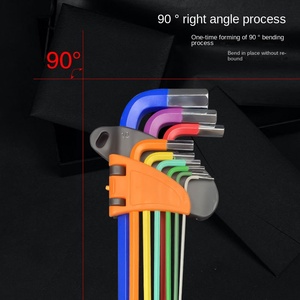 9Pc 1.5mm-10mm Imperial <strong>Torque</strong> Stainless Steel Industrial Grade Color Coded Ball-End Hex Allen <strong>Key</strong> L Wrench <strong>Set</strong> OEM Bicycle - Product Image 4